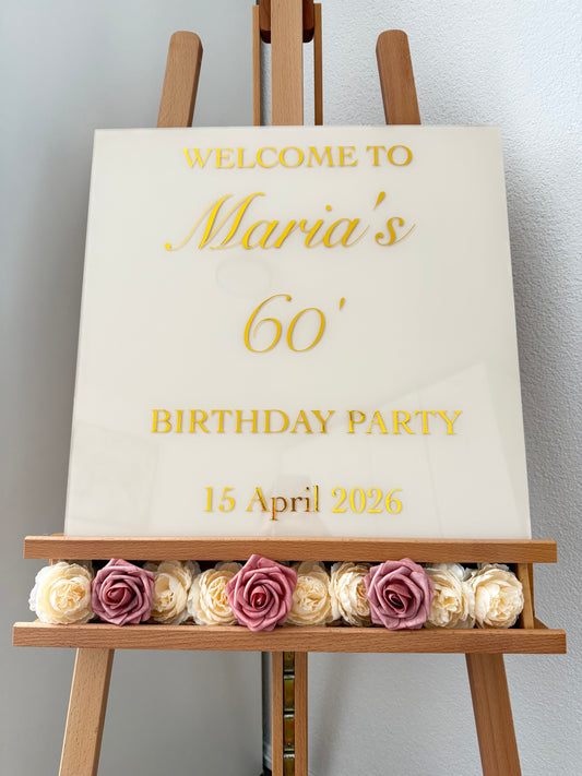 Individuelles Hochzeitsschild - Golden Times